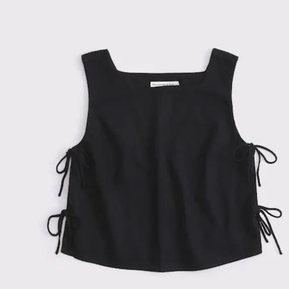 Apron Linen-Blend Set Top
